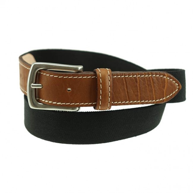 Surcingle Belt With Military Brass Buckle – Black