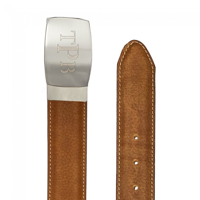 Signet Traditional Monogram Calfskin Leather Belt (Cut to