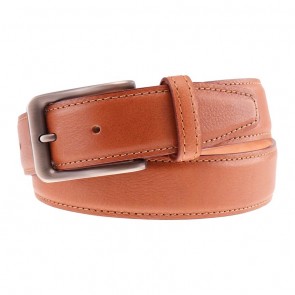 Kent Gridiron Tan Tumbled Leather Belt