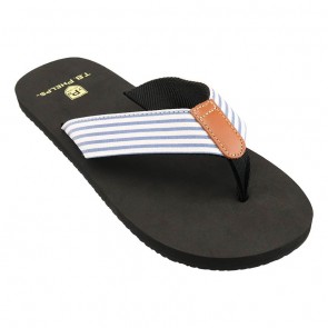 Navy Blue Seersucker Newport Sandals