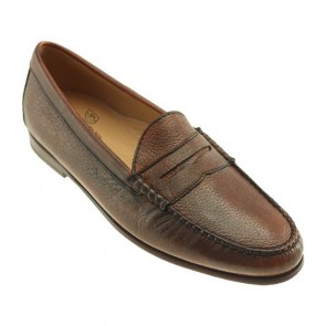 Ventura Deerskin Penny Loafer-Chestnut