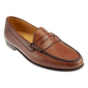 Ventura Sheepskin Penny Loafer-Pecan